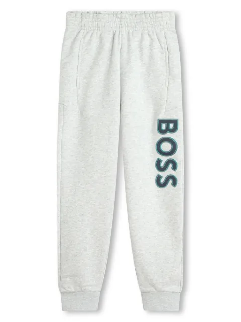 BOSS Kidswear logo-print fleece track pants