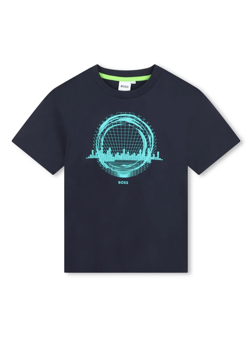 BOSS Kidswear T-shirt met grafische print Blauw