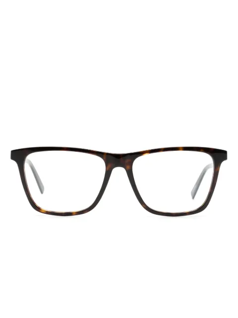 Zegna tortoiseshell-effect square-frame glasses