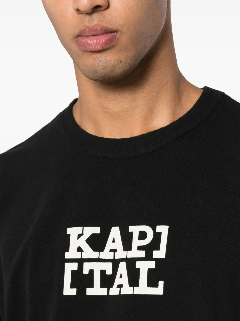 KAPITAL logo-print cotton T-shirt Zwart