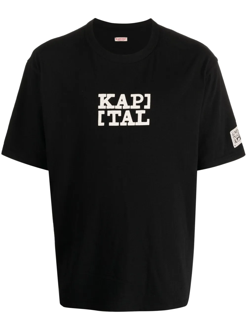 KAPITAL logo-print cotton T-shirt Zwart