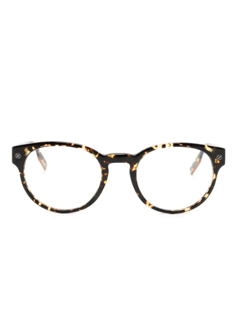 Zegna lunettes de vue rondes à effet écailles de tortue