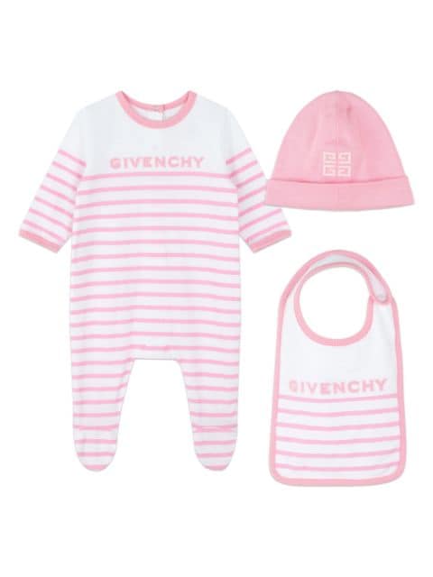 Givenchy Kids logo-embroidered cotton pajamas (set of three)