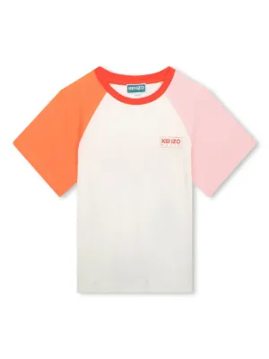 Kenzo Kids logo print Organic Cotton T shirt Farfetch