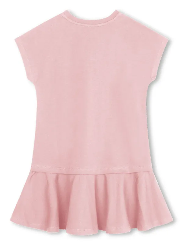 Kenzo Kids logo print Organic Cotton Dress Farfetch