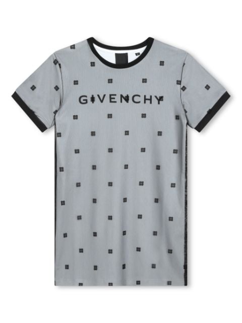 Givenchy Kids logo mesh T-shirt dress