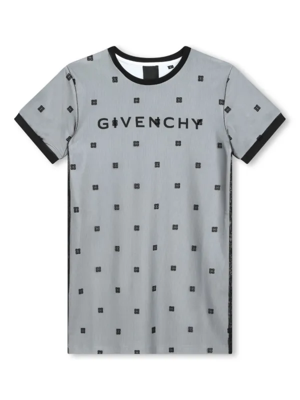 logo mesh T shirt dress