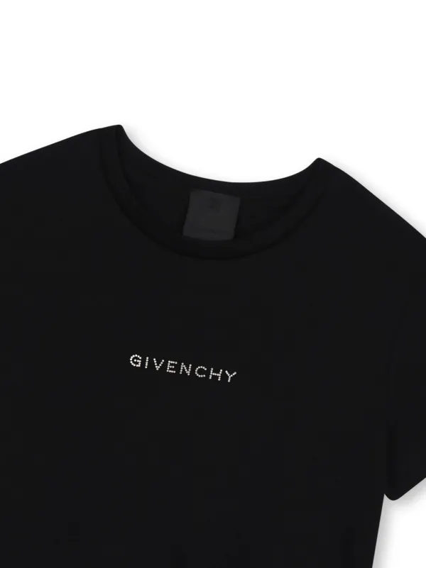 Givenchy Kids logo embellished Cotton T shirt Black FARFETCH CA