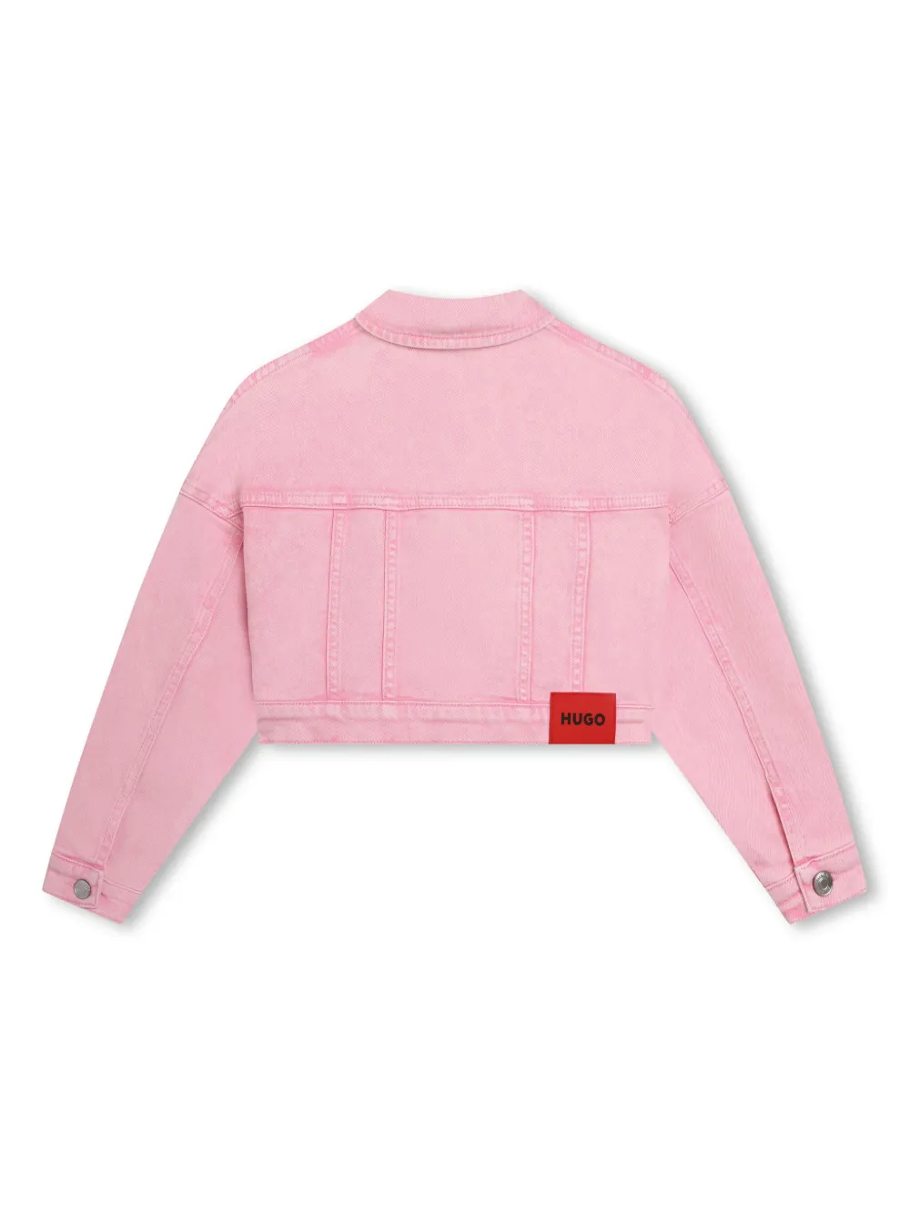 HUGO KIDS Spijkerjack met logopatch - Roze