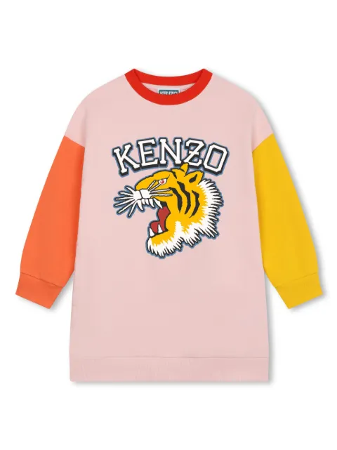 Kenzo Kids logo-print cotton dress