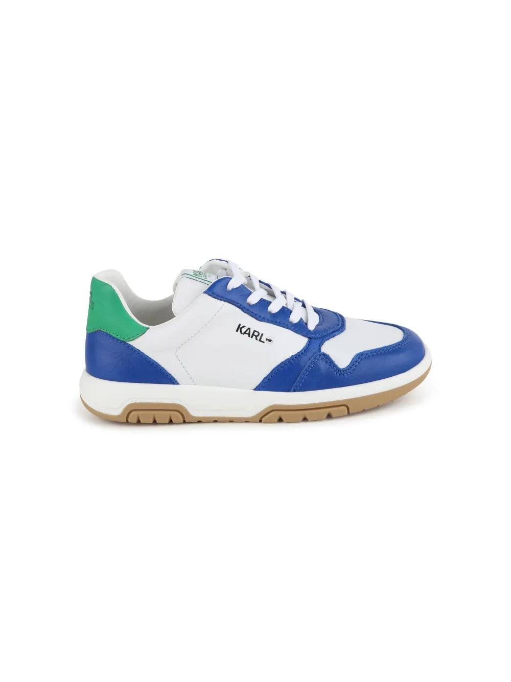 Shop Karl Lagerfeld Logo-print Colour-block Sneakers In White