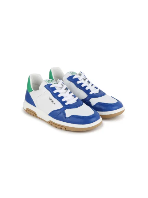 Karl Lagerfeld Kids tenis con diseño color block y logo estampado