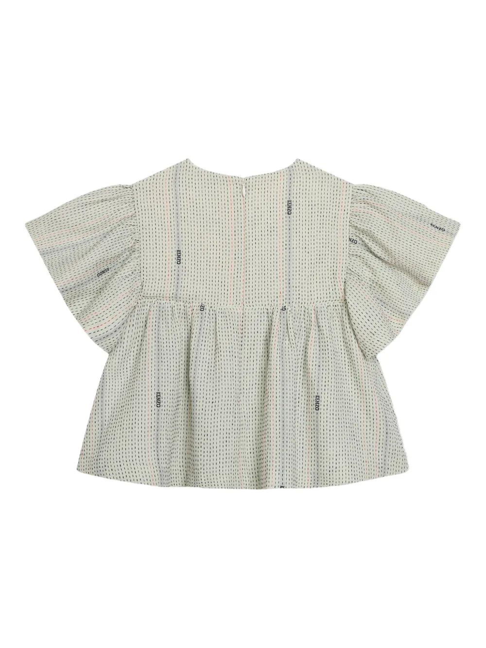 Kenzo Kids Katoenen shirt met ruches Beige