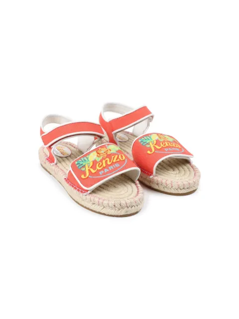 Kenzo Kids sandalias de yute con logo bordado