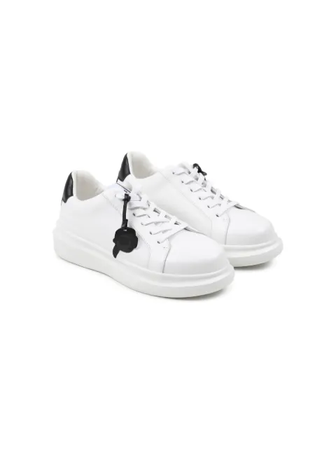 Karl Lagerfeld Kids logo-print leather sneakers 