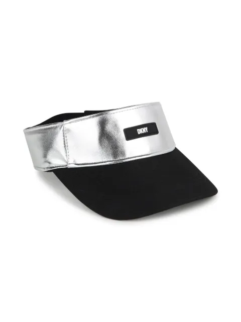 Dkny Kids metallic-finish logo-patch visor