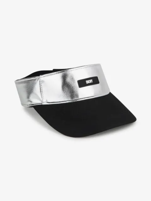 Dkny Kids metallic-finish logo-patch visor