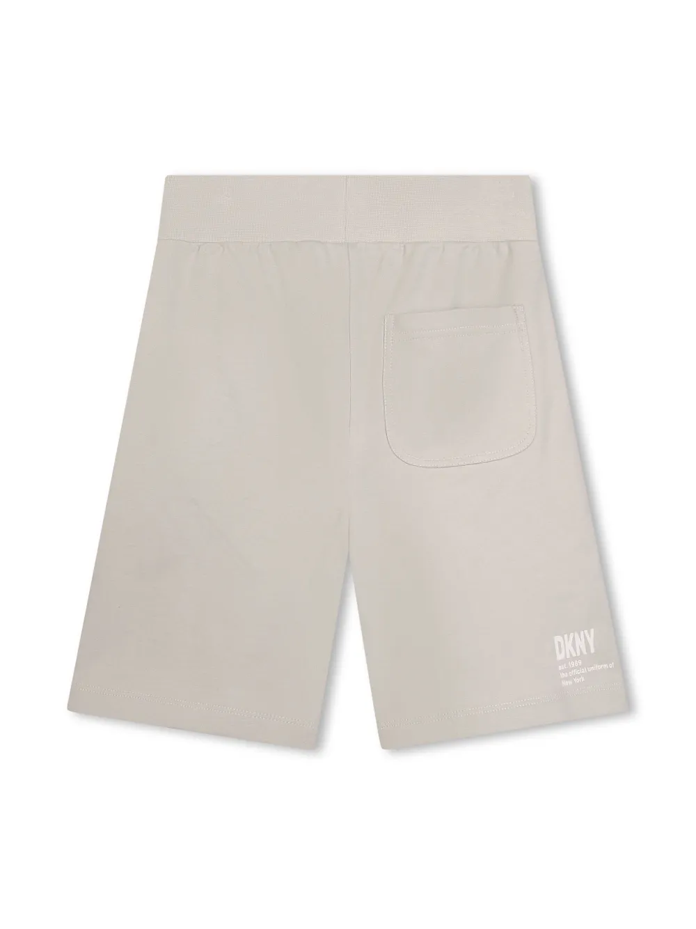 Shop Dkny Logo-print Cotton Shorts In White