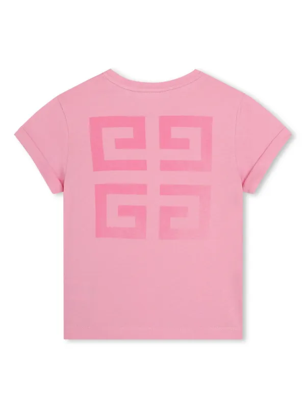 Givenchy Kids 4G print Cotton T shirt Pink FARFETCH CA