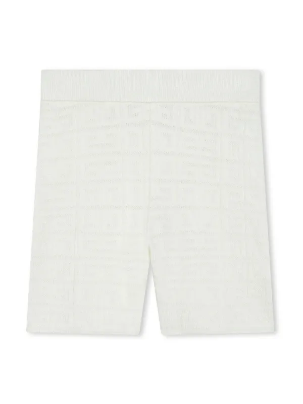 Givenchy Kids 4G jacquard Knitted Shorts White FARFETCH PT
