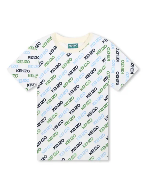 Kenzo Kids logo-print organic cotton T-shirt 