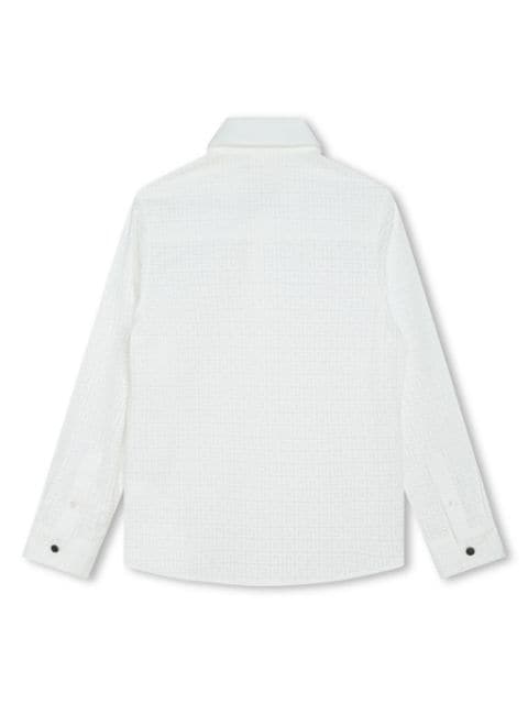 4G-motif cotton shirt 