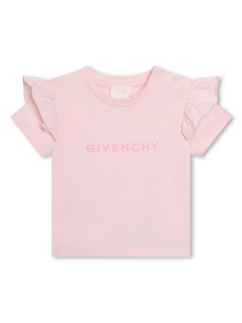 Givenchy Kids ruffled-detail cotton T-shirt
