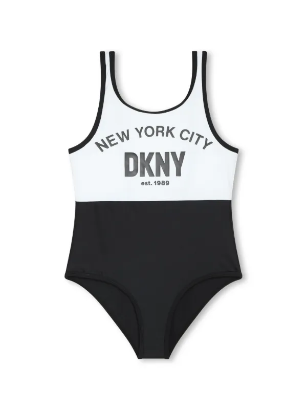 Dkny Kids logo-print two-tone Swimsuit - Farfetch