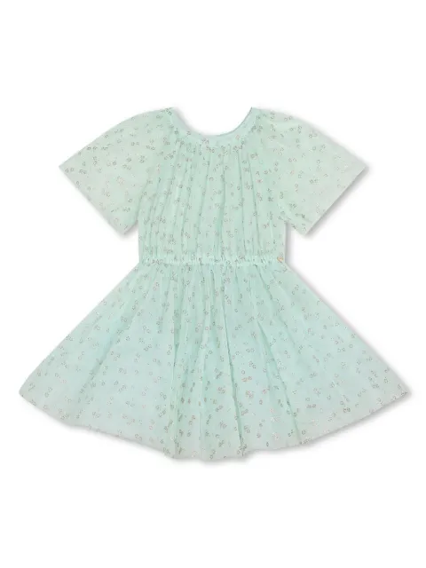 Lanvin Enfant vestido fruncido con estampado floral