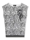 Karl Lagerfeld Kids zebra-print jersey minidress - White