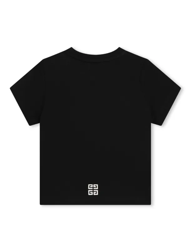 Logo cotton T-shirt in black - Givenchy Kids