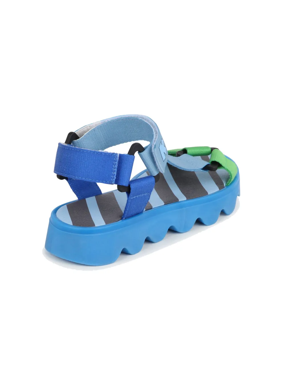 Kenzo Logo-print Colour-block Sandals In Blue