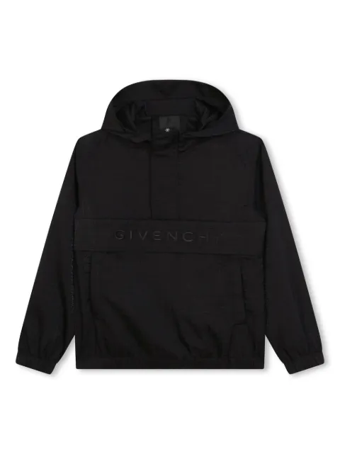 Givenchy Kids Jaqueta de capuz com logo bordado