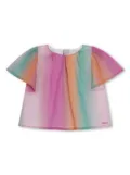 Chloé Kids gradient-effect cotton blouse - Pink