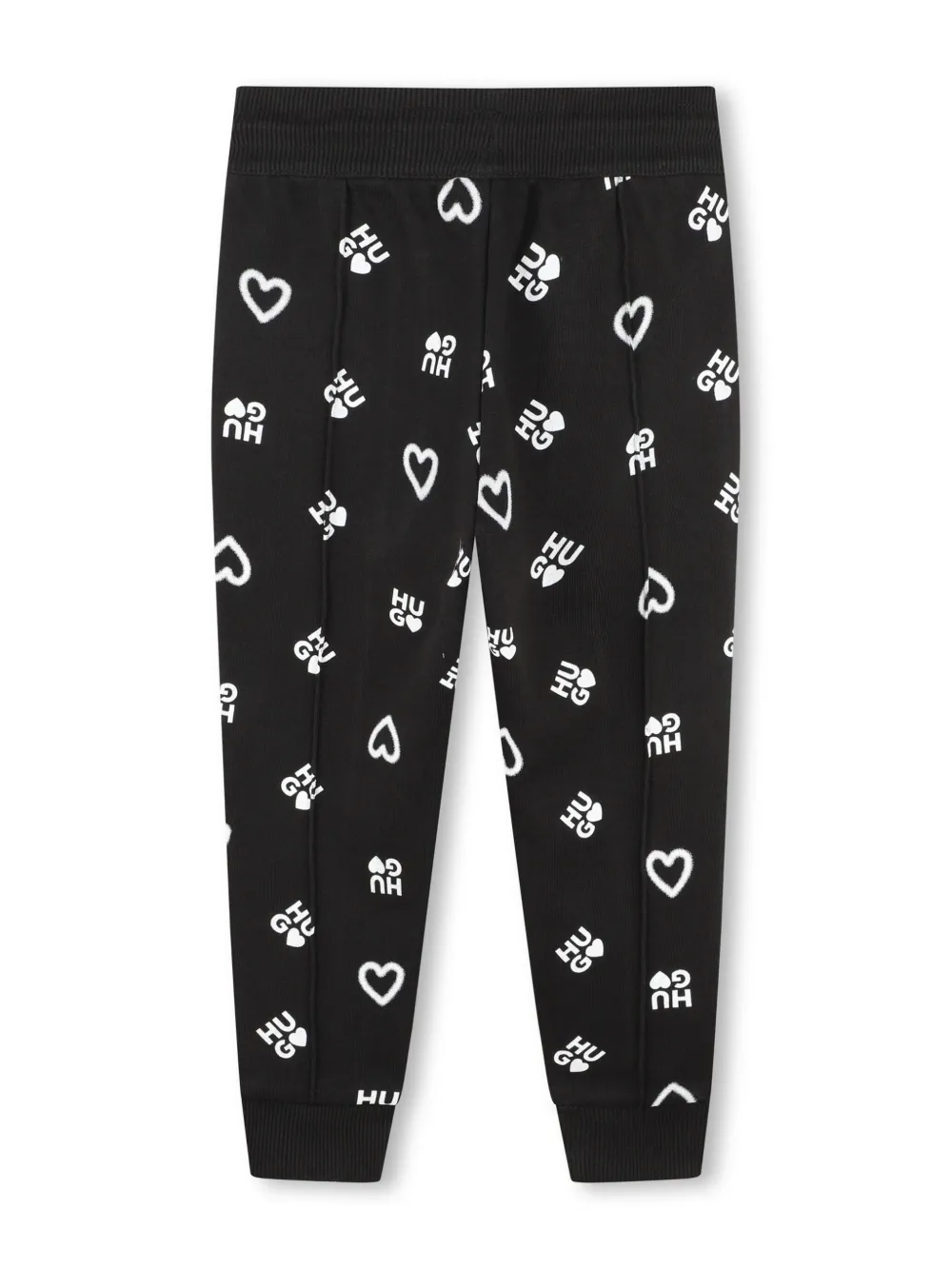 HUGO KIDS Trainingsbroek met hartmonogram - Zwart