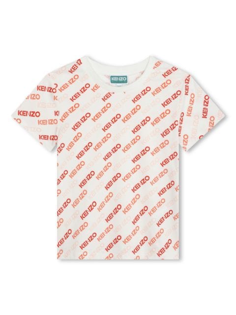 Kenzo Kids logo-print stretch-cotton T-shirt