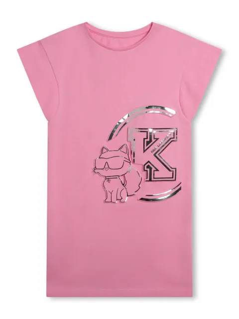 Karl Lagerfeld Kids Choupette cotton dress T-shirt