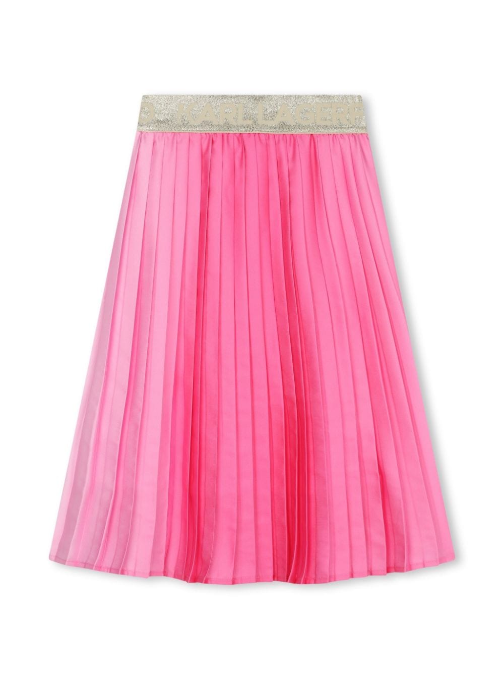 Shop Karl Lagerfeld Logo-print Pleated Skirt In Pink