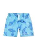 Givenchy Kids graphic-print swim shorts - Blue