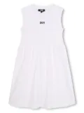 Dkny Kids logo-print smocked dress - White