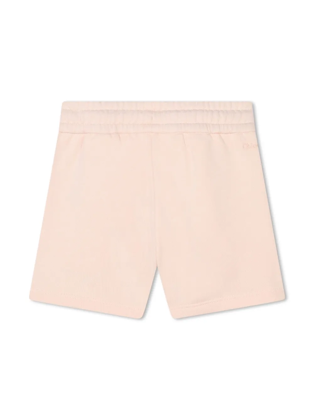 Shop Chloé Eyelet-detail Track Shorts In Pink