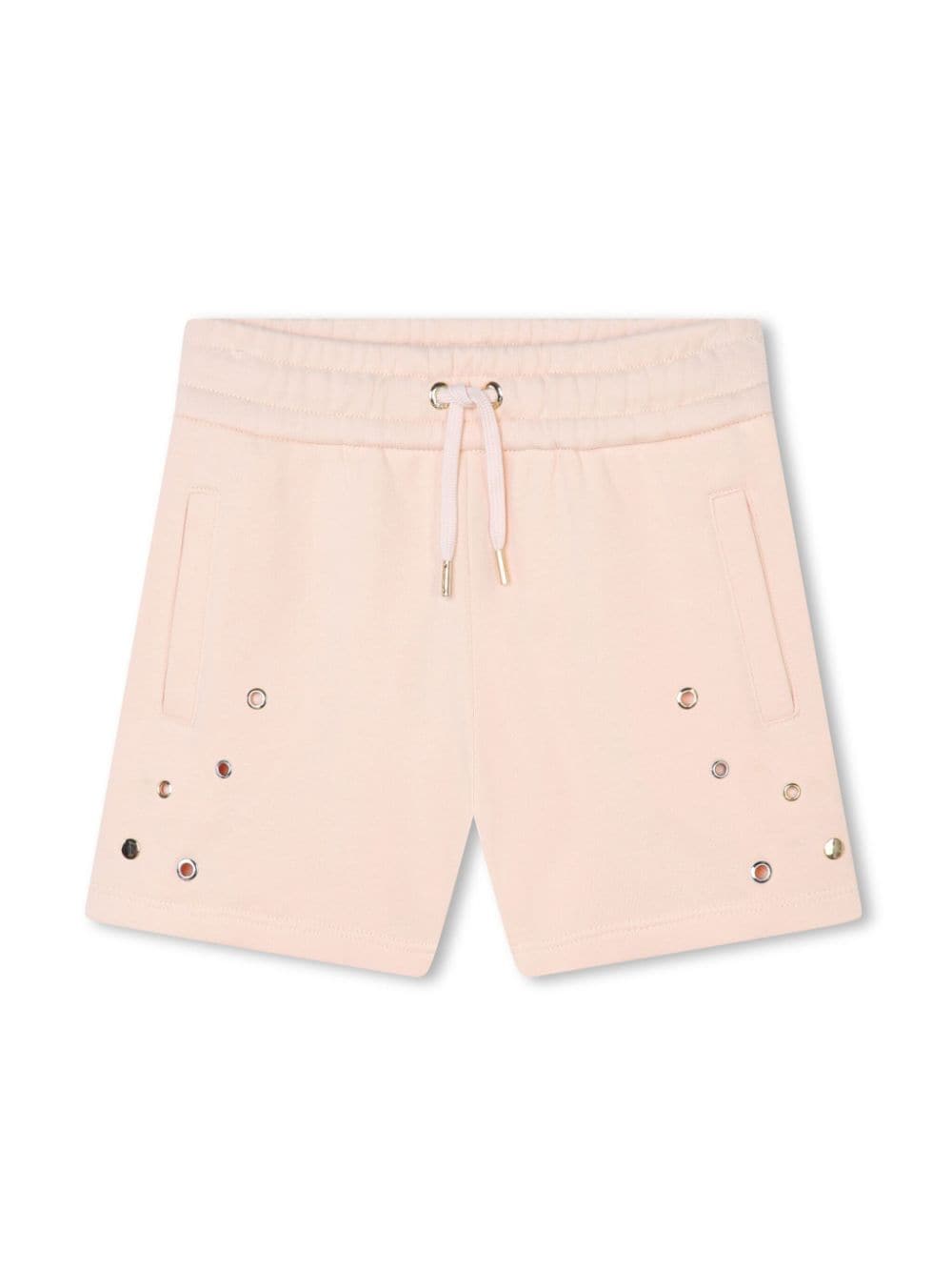 Image 1 of Chloé Kids eyelet-detail track shorts