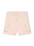 Chloé Kids eyelet-detail track shorts - Pink