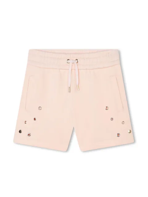Chloé Kids eyelet-detail track shorts