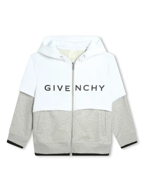 Givenchy Kids logo-print layered hoodie