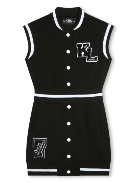 Karl Lagerfeld Kids logo-patch sleeveless minidress