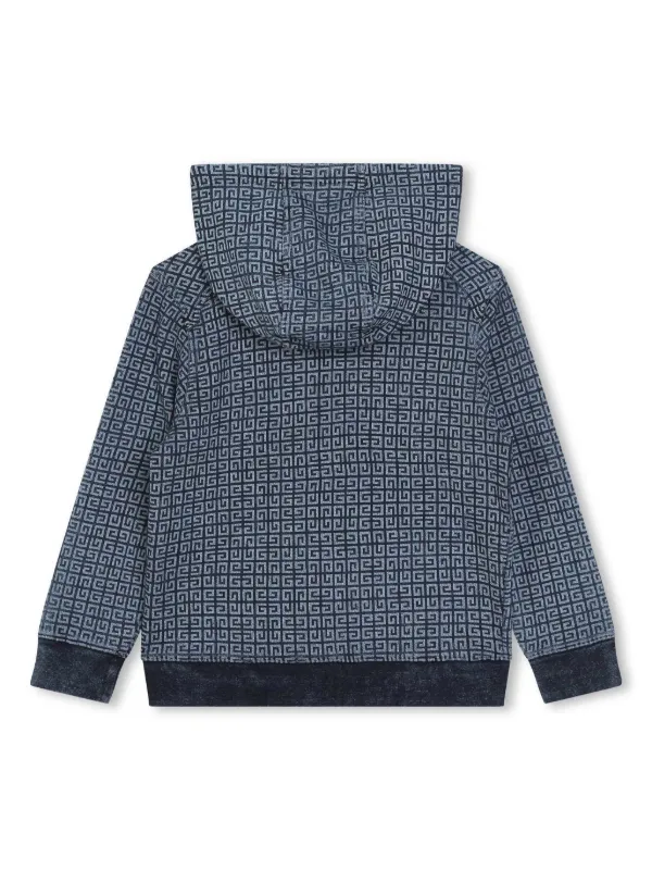 GIVENCHYキッズパーカー Givenchy Kids 4G ジップアップ ニットパーカー | ブルー