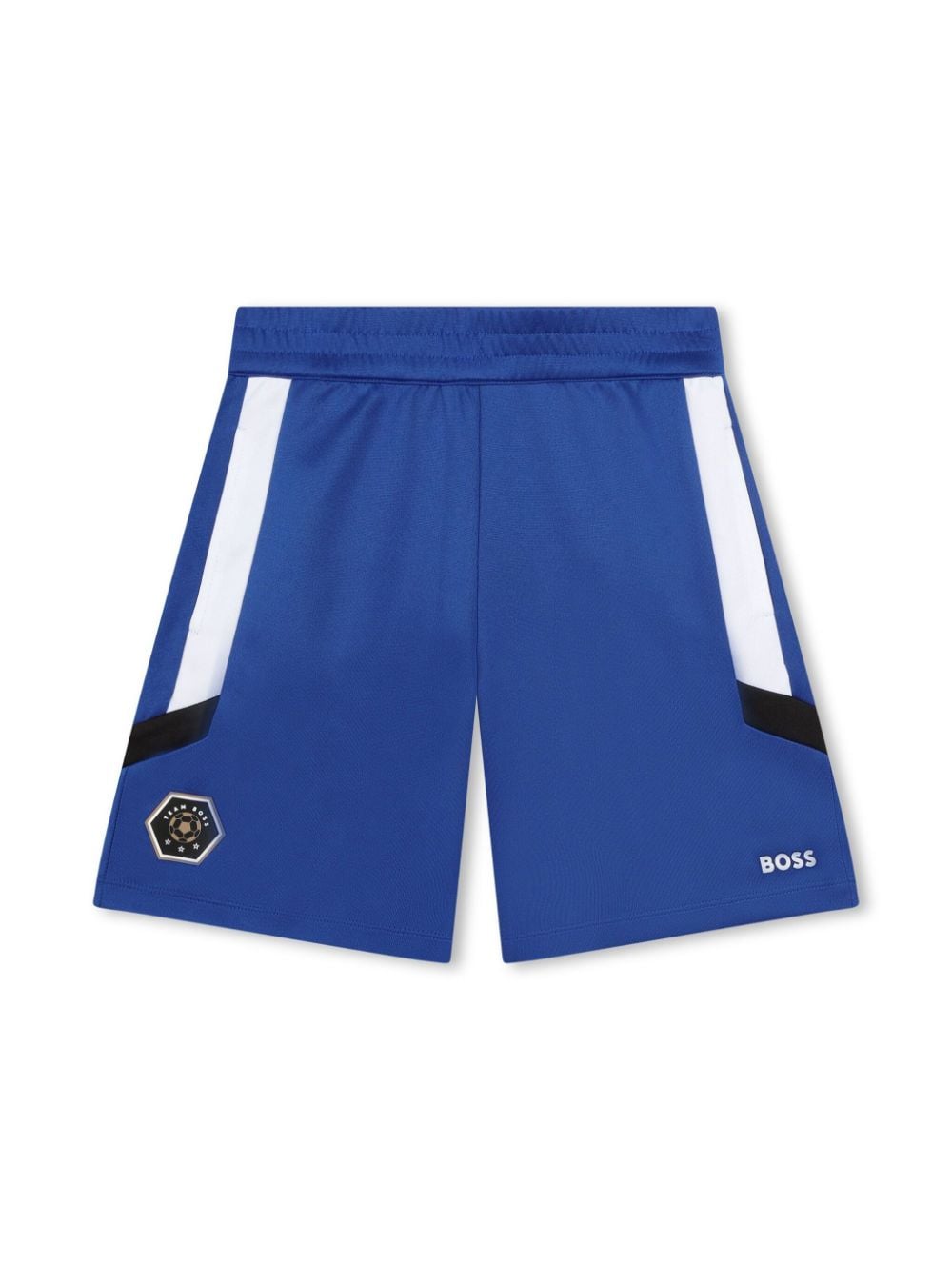 Bosswear Kids' Logo-print Elasticated-waist Shorts In Blue