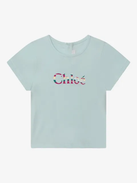 Chloé Kids logo-print organic cotton T-shirt