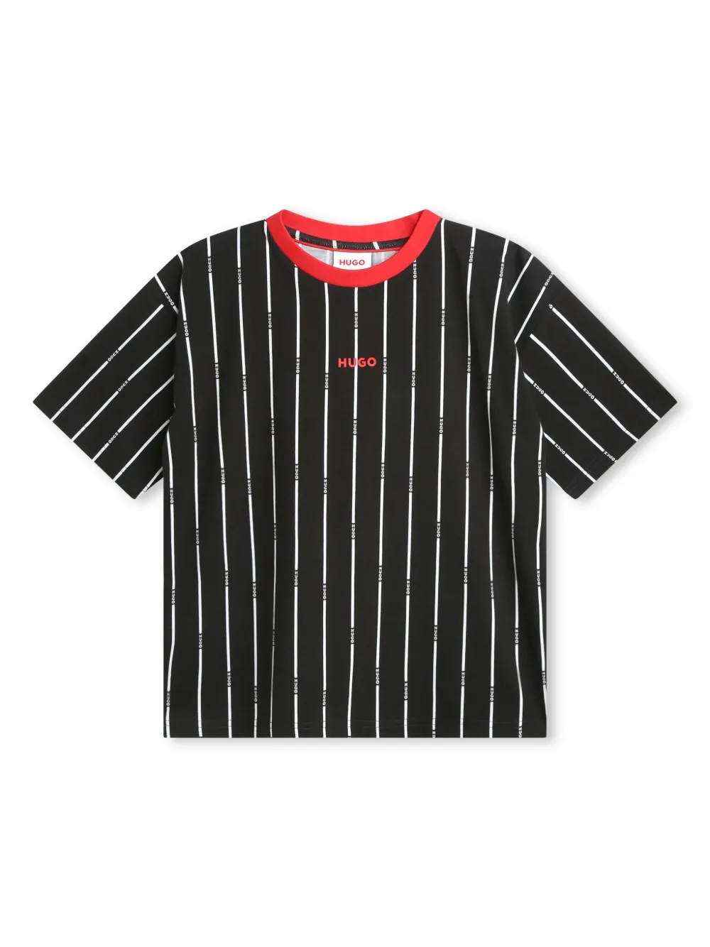 Hugo Kids' Logo-print Cotton T-shirt In Black